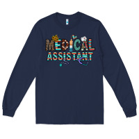 Navy medical asistant Long Sleeve Tee - CowhideDigitalArt
