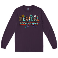 Plum medical asistant Long Sleeve Tee - CowhideDigitalArt