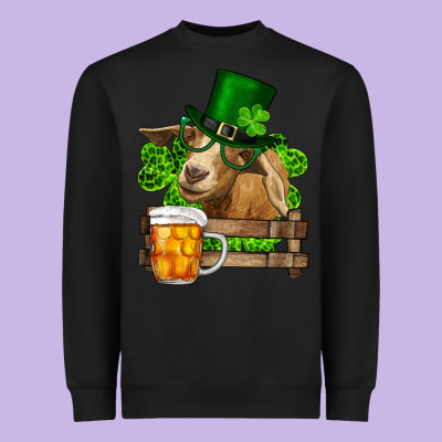 Heavyweight Sweatshirt st. patricks day goat and beer