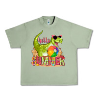 Oil Green hello summer rex Urban Heavy Tee - texasbilliewilder
