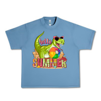 Pebble Blue hello summer rex Urban Heavy Tee - texasbilliewilder