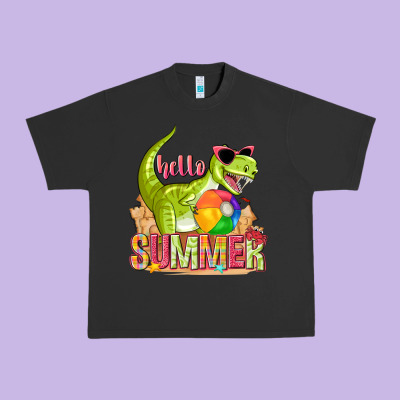 Hello Summer Rex Urban Heavy Tee Designed By Texasbilliewilder