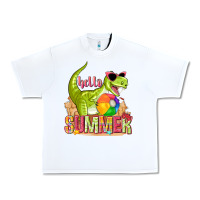 White hello summer rex Urban Heavy Tee - texasbilliewilder