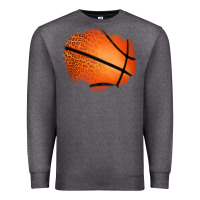 Charcoal Heather leopard basketball patch Premium Sweatshirt - Jasminsmagicworld