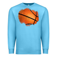Ocean Blue leopard basketball patch Premium Sweatshirt - Jasminsmagicworld