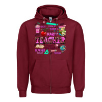 Burgundy come on teacher lets go party Zipper Hoodie - AdoDesignShop