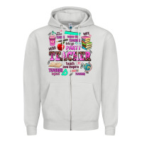 Dove Grey come on teacher lets go party Zipper Hoodie - AdoDesignShop