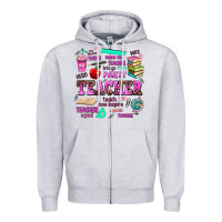 Heather Grey come on teacher lets go party Zipper Hoodie - AdoDesignShop