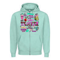 Seafoam come on teacher lets go party Zipper Hoodie - AdoDesignShop
