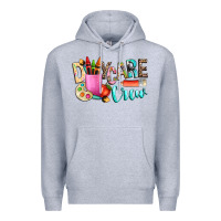 Heather Grey daycare crew Premium Hoodie - NancyCooperArtShop