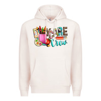 Pale Pink daycare crew Premium Hoodie - NancyCooperArtShop
