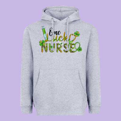 One Lucky Nurse Heavyweight Hoodie Designed By Barkaloodesign
