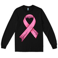 Black pink ribbon Long Sleeve Tee - HRA Design Shop