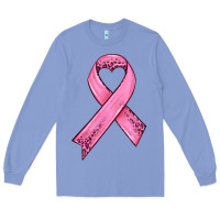 Colony Blue pink ribbon Long Sleeve Tee - HRA Design Shop