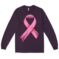 Plum pink ribbon Long Sleeve Tee - HRA Design Shop