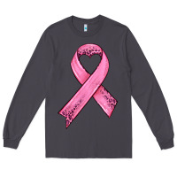 Smoke pink ribbon Long Sleeve Tee - HRA Design Shop