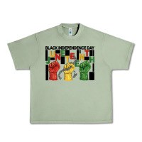 Oil Green black independence day juneteenth Urban Heavy Tee - BarkalooDesign