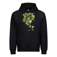 Black Golden Pothos Urban Hoodie - LillyAllenDesigns