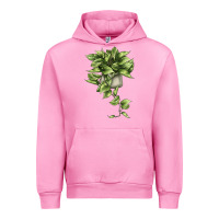 Fuchsia Pink Golden Pothos Urban Hoodie - LillyAllenDesigns