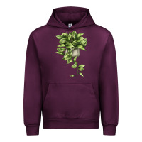 Mauve Wine Golden Pothos Urban Hoodie - LillyAllenDesigns