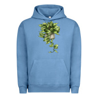 Pigment Pebble Blue Golden Pothos Urban Hoodie - LillyAllenDesigns