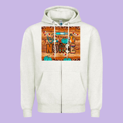 Nurse Fall Zipper Hoodie Designed By Jahusdesignshop