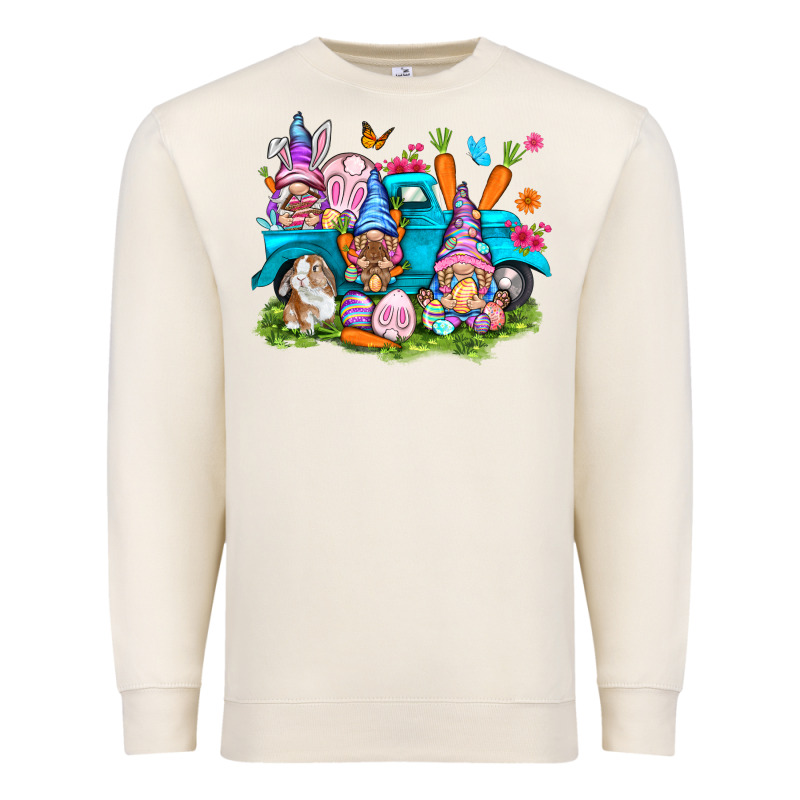 Easter Gnomies With Truck Premium Sweatshirt by NancyCooperArtShop | Teevron