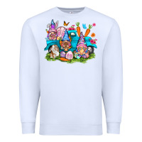 White Easter gnomies with truck Premium Sweatshirt - NancyCooperArtShop