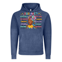 Vintage Denim you are beautiful victorious enough strong Vintage Hoodie - MaliasSmallBusiness