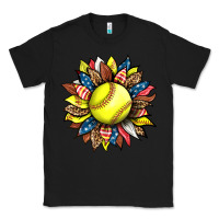 Black softball sunflower Classic Tee - HRA Design Shop