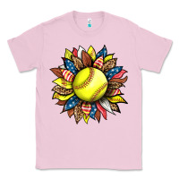Bubblegum Pink softball sunflower Classic Tee - HRA Design Shop