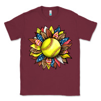 Burgundy softball sunflower Classic Tee - HRA Design Shop