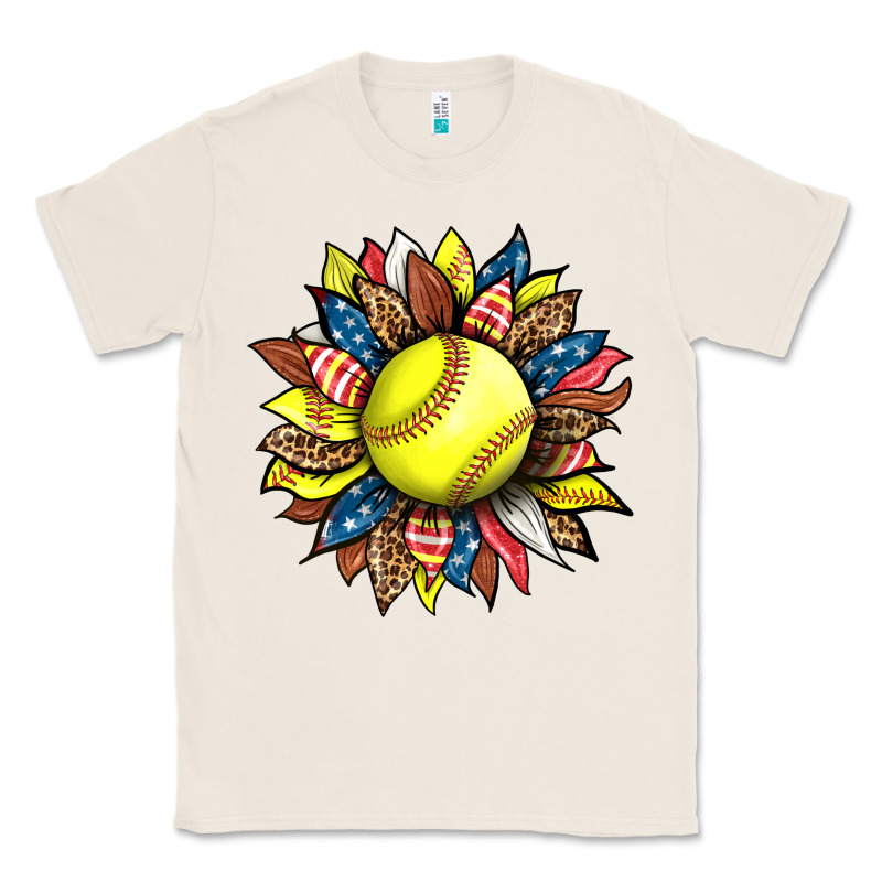 Softball Sunflower Classic Tee by HRA Design Shop | Teevron