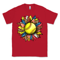 Red softball sunflower Classic Tee - HRA Design Shop