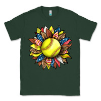 Sports Green softball sunflower Classic Tee - HRA Design Shop