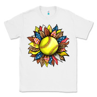 White softball sunflower Classic Tee - HRA Design Shop