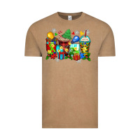 Autism Christmas Coffee Cups Vintage Tee | Teevron