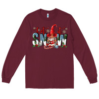 Burgundy let it snow Long Sleeve Tee - FaDigitalArtStudio