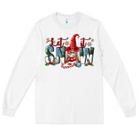 White let it snow Long Sleeve Tee - FaDigitalArtStudio