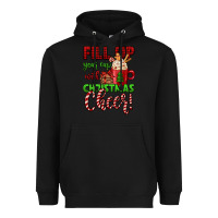 Black fill up your cup with christmas cheer Heavyweight Hoodie - Jasminsmagicworld