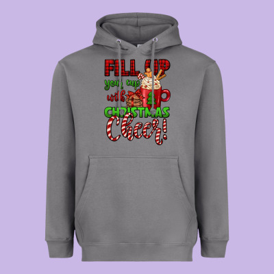 Fill Up Your Cup With Christmas Cheer Heavyweight Hoodie Designed By Jasminsmagicworld