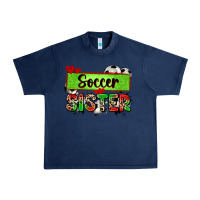 Navy soccer sister with leopard Urban Heavy Tee - Zillion Design Studio