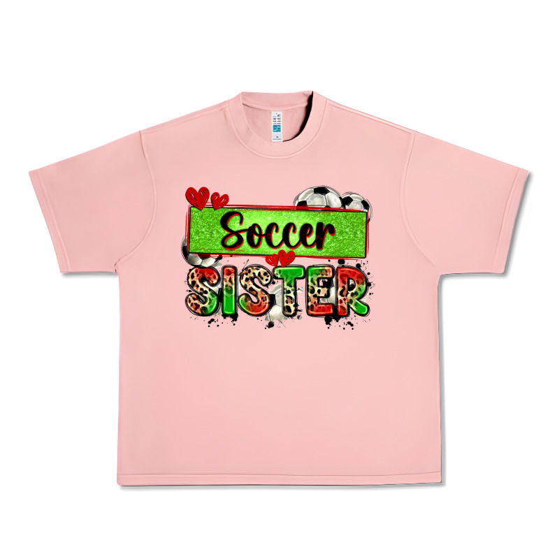Soccer Sister With Leopard Urban Heavy Tee by Zillion Design Studio | Teevron