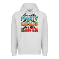 Dove Grey dance like frosty shine like rudolph give like san Premium Hoodie - MaliasSmallBusiness