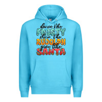 Ocean Blue dance like frosty shine like rudolph give like san Premium Hoodie - MaliasSmallBusiness