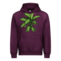 Mauve Wine Dumb Cane Urban Hoodie - LillyAllenDesigns