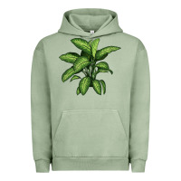 Pigment Oil Green Dumb Cane Urban Hoodie - LillyAllenDesigns