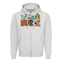 Dove Grey nurse fall Zipper Hoodie - JahusDesignShop