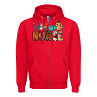 Red nurse fall Zipper Hoodie - JahusDesignShop