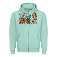 Seafoam nurse fall Zipper Hoodie - JahusDesignShop